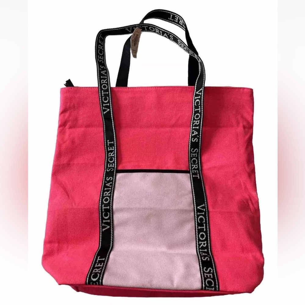 NWT Victoria's Secret Beach Insulated Cooler Bag Tote Pink Zip Up